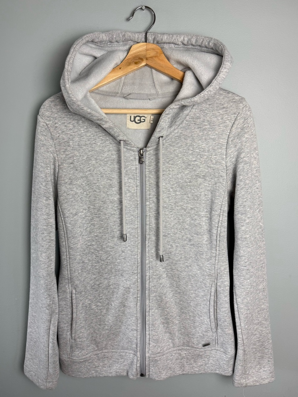 UGG Women's Heather Gray Full-Zip Hooded Sweatshirt